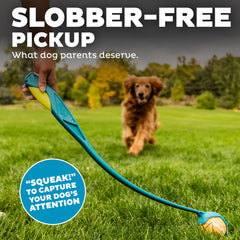 Slobber-free pickup keeps hands clean after retrieves with the Outward Hound launcher.