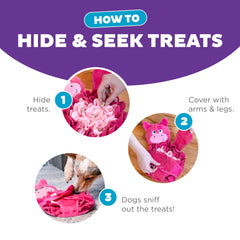 Outward Hound Snuffle Palz arms and legs cover the mat for added difficulty.