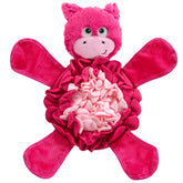Outward Hound Snuffle Palz plush toy pink, ready for sniff-and-find play.