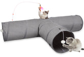 Ownpets cat tunnel 12-inch diameter for easy passage and spacious play.