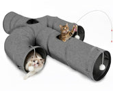 Ownpets cat tunnel large 12-inch diameter offers roomy play space for multiple cats.