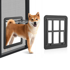 Ownpets dog screen door with inside flap for easy pet access