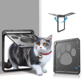 Ownpets pet screen door with magnetic flap demonstrates automatic close feature.