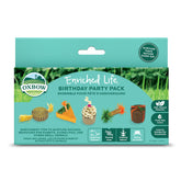 Oxbow Birthday Party Pack foraging toy encourages exploration in small pets.