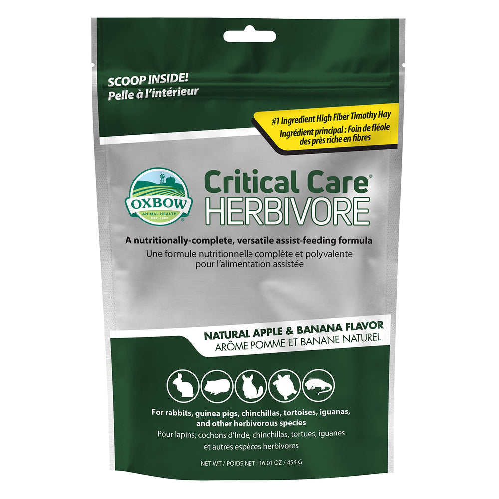 OXBOW Critical Care Herbivore powder mix for recovery support and feeding.