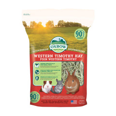 Oxbow Western Timothy Hay bale—natural, high-fiber forage for rabbits and small pets.