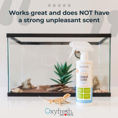 Streak-free glass achieved with Oxyfresh after terrarium cleaning