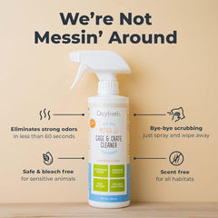 Oxyfresh safe non-toxic formula highlighting bleach-free cleaning for pets