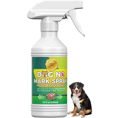 Oycevila Puppy Potty Spray bottle with No Pee Here formula for indoor housebreaking.