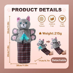 oyeftp Cat Wrestling Puppet close-up shows soft padding and sturdy exterior