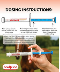 OZIPCO six-tube pack for ongoing horse care.