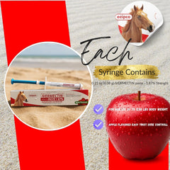 OZIPCO apple flavor syringe-doser for precise weight-based dosing