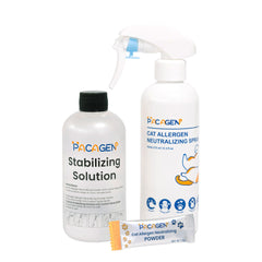 Pacagen cat allergen spray bottle ready for home use to reduce pet allergens
