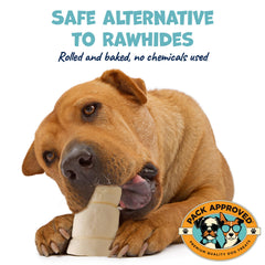 Pack Approved natural dog chew with no rawhide risks, ideal for mindful chewers