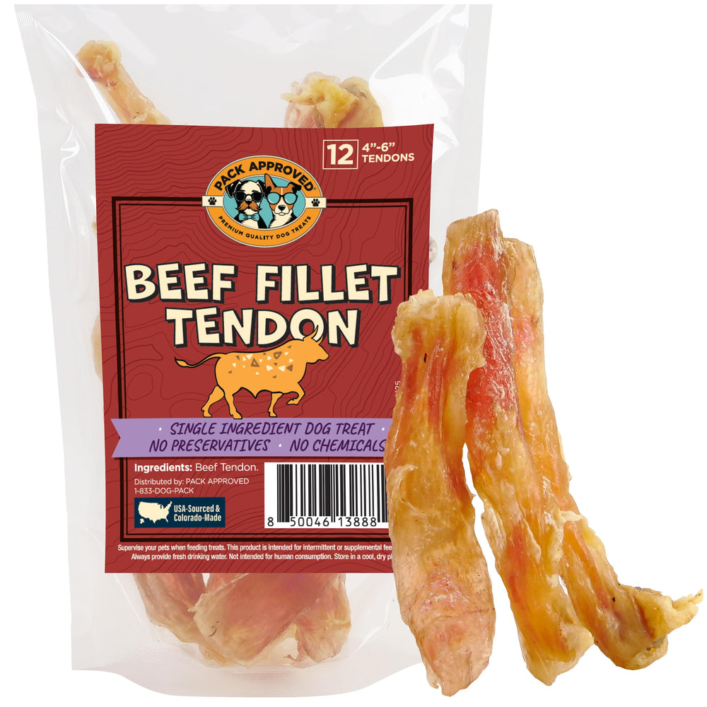 Pack Approved beef tendon chew stick 4-6 inch for durable chews
