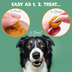 Pack Approved Flavor-Doh soft-paste closeup shows pliable texture for pill pockets
