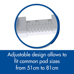 Pad Genius containment design directs urine back to the pad edge