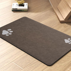 PADOOR pet feeding mat absorbent design keeps spills contained and paws dry
