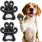 Padshld dog paw protectors on hardwood floor provide secure traction