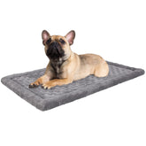 Pagged dog crate pad 30x19 gray fits a 30-inch crate for comfort.