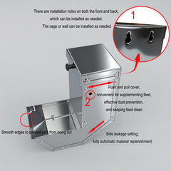 Paiaojia stainless steel trough inside cage for long-lasting use
