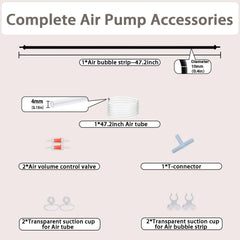 Pairwugui check valves help maintain steady bubbles.