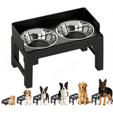 PAKEWAY elevated dog bowls with tiltable setup support comfortable feeding and neck alignment