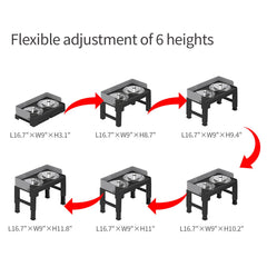 PAKEWAY tilt setting demonstrates 5-degree angle for neck-friendly dining.