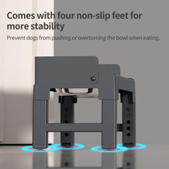 PAKEWAY two stainless steel bowls enable easy refilling and quick cleaning after meals