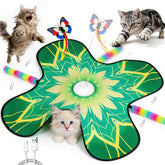 Paleclouds Hide and Seek Cat Toy Mat with fluttering butterfly for interactive play.