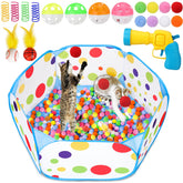Palksky interactive cat ball pit foldable setup for easy indoor and outdoor play