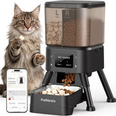 PalNests dual chamber feeder overview with two compartments for precise portions.