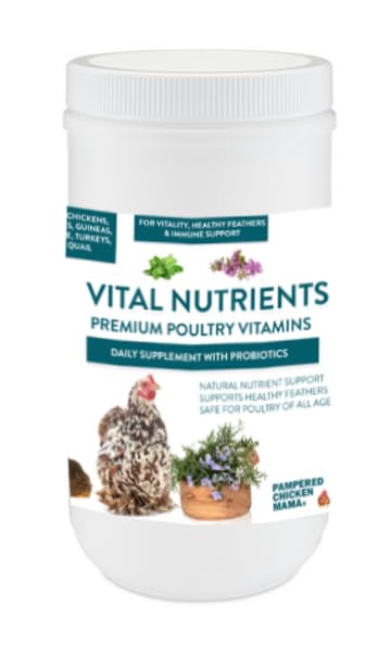 Pampered Chicken Mama Vital Nutrients bottle ready for simple feeder integration.