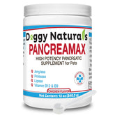 PancreaMax bottle with high-potency enzymes for dogs and cats.