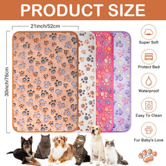 Panelee Hestya paw-pattern blanket brown keeps pets snug in crates