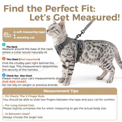Pangdi escape-proof vest in grey, XL sized for larger cats