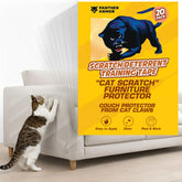 Panther Armor XL cat scratch protector sheet on fabric sofa for discreet protection