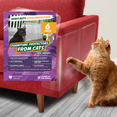Panther Armor clear cat scratch protector sheets shield fabric upholstery from claws while staying nearly invisible
