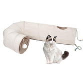 PAOPO Cat Tunnel with hanging ball for interactive indoor play