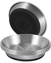 PapiCola stainless steel cat bowls with wide opening for easy feeding.