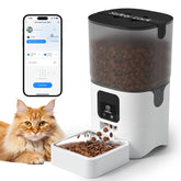 PAPIFEED automatic cat feeder front view with 6L capacity for reliable daily meals.