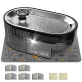 PAPIFEED cat water fountain assembly promotes clean hydration for pets.