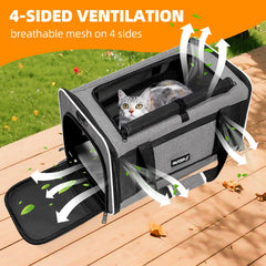 PAPZER cat carrier interior view highlighting spacious space