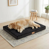 Patas Lague orthopedic bed front view for large dogs highlighting spacious L size