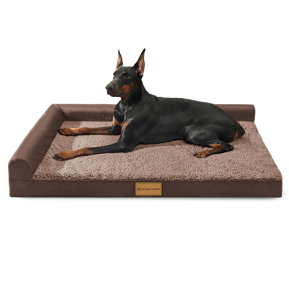 Patas Lague orthopedic XL bed front view, roomy space for large dogs
