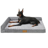 Patas Lague orthopedic XL dog bed 42x28 with egg crate foam for joint support.