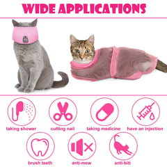 Patelai cat muzzle in large size, prevents sudden bites during washing.