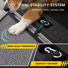 PATHOSIO PETS Traction carpet aids confident climbs.