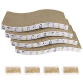 PatiencET Cat Scratcher Cardboard 4 Pack shown together for indoor cats.