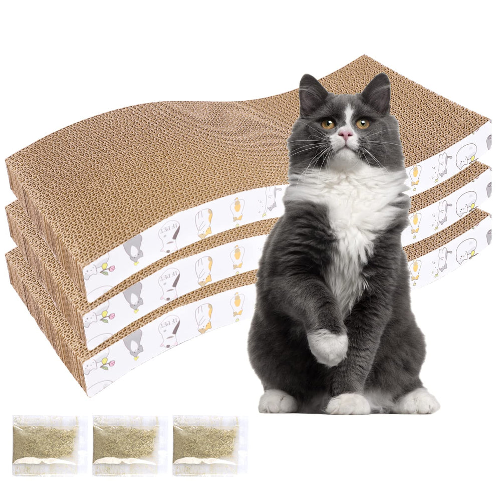 PatiencET Type S lounge cat scratcher pad for comfortable resting.